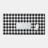 Rustic Farmhouse Black & White Checkered Bureaumat (Keyboard & Muis)