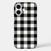 Rustic Farmhouse Black & White Checkered Case-Mate iPhone Case (Achterkant)