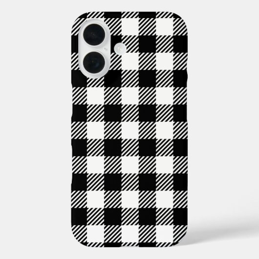 Rustic Farmhouse Black & White Checkered Case-Mate iPhone Case (Achterkant)