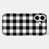 Rustic Farmhouse Black & White Checkered Case-Mate iPhone Case (Achterkant (horizontaal))