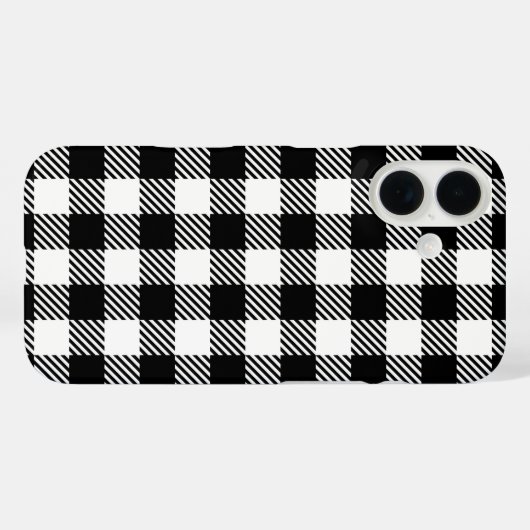 Rustic Farmhouse Black & White Checkered Case-Mate iPhone Case (Achterkant (horizontaal))