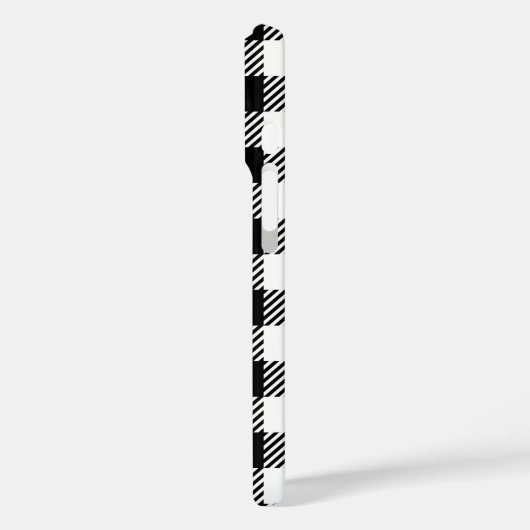 Rustic Farmhouse Black & White Checkered Case-Mate iPhone Case (Achterkant / Links)