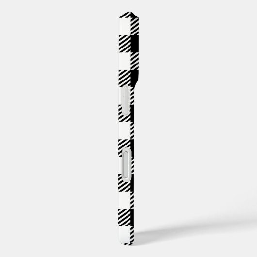 Rustic Farmhouse Black & White Checkered Case-Mate iPhone Case (Achterkant / Rechts)