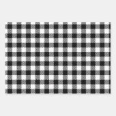 Rustic Farmhouse Black & White Checkered Inpakpapier Vel (Voorkant 3)