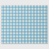 Rustic Farmhouse Blue & Cream Wrapping Paper Cadeaupapier (Vlak)