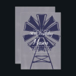Rustic Farmhouse Blue Windmill 50th Birthday Kaart<br><div class="desc">Winkelen Schattig een van de meest interessante uitvindingen Ontworpen door het droomgrote digitale ontwerp</div>