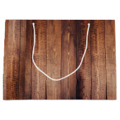 Rustic Farmhouse Brown Barn Wood Groot Cadeauzakje (Voorkant)