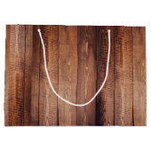 Rustic Farmhouse Brown Barn Wood Groot Cadeauzakje (Achterkant)