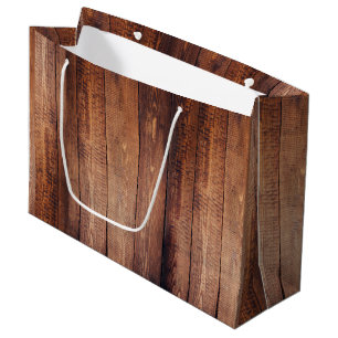 Rustic Farmhouse Brown Barn Wood Groot Cadeauzakje