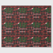 Rustic Farmhouse Buffalo Plaid Christmas Custom Cadeaupapier (Vlak)