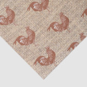 Rustic Farmhouse Burlap Chicken Pattern Tissuepapier (Detail)
