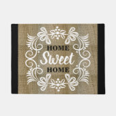 Rustic Farmhouse Burlap Home Sweet Home Deurmat (Voorkant)