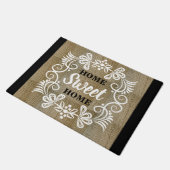 Rustic Farmhouse Burlap Home Sweet Home Deurmat (Schuin)