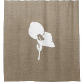 Rustic Farmhouse Burlap Linen Seedling Plant Douchegordijn (Voorkant)