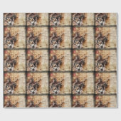 Rustic Farmhouse Cabin Banjo Player Cadeaupapier (Vlak)