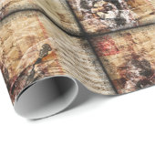 Rustic Farmhouse Cabin Banjo Player Cadeaupapier (Rol Hoek)