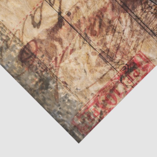 Rustic Farmhouse Cabin Banjo Player Decoupage Tissuepapier (Detail)