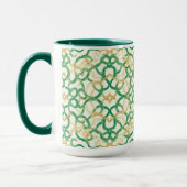 Rustic Farmhouse Celtic Design Vintage Art Green Mok (Links)