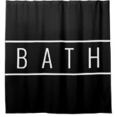 Rustic Farmhouse Chic Black White Douchegordijn (Voorkant)