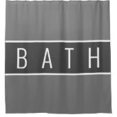 Rustic Farmhouse Chic Gray White Douchegordijn (Voorkant)