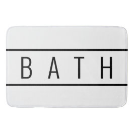 Rustic Farmhouse Chic White Black Badmat