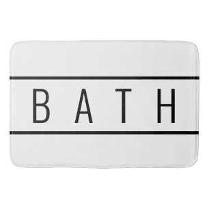 Rustic Farmhouse Chic White Black Badmat