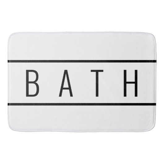 Rustic Farmhouse Chic White Black Badmat (Voorkant)