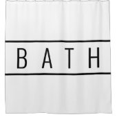 Rustic Farmhouse Chic White Black Douchegordijn (Voorkant)