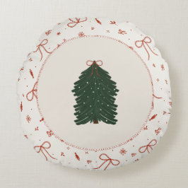 Rustic Farmhouse Christmas Tree Rond Kussen