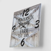 Rustic Farmhouse Country Wooden Distressed Custom Vierkante Klok (Hoek)