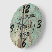 Rustic Farmhouse Country Wooden Distressed Family Grote Klok (Hoek)