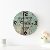 Rustic Farmhouse Country Wooden Distressed Family Grote Klok (Huis)