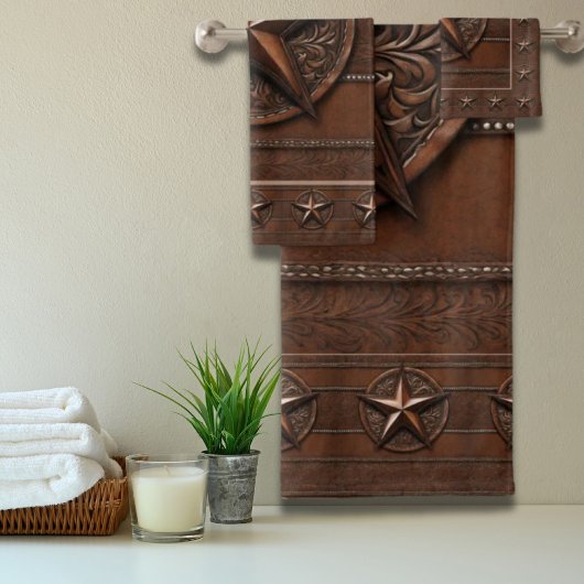 Rustic Farmhouse Cowboy Western Country Texas Star Bad Handdoek