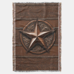 Rustic Farmhouse Cowboy Western Country Texas Star Deken