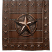 Rustic Farmhouse Cowboy Western Country Texas Star Douchegordijn (Voorkant)