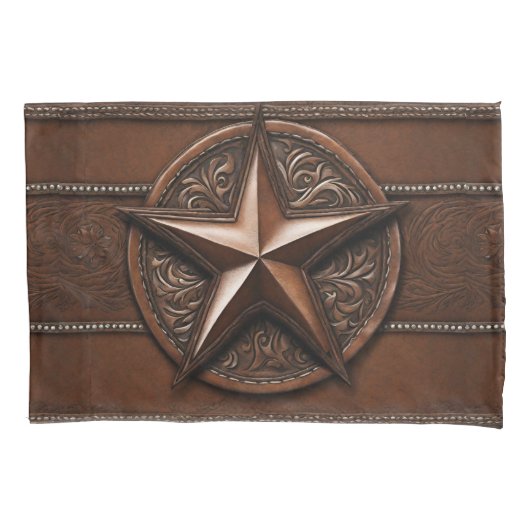 Rustic Farmhouse Cowboy Western Country Texas Star Kussensloop (Voorkant-Links)