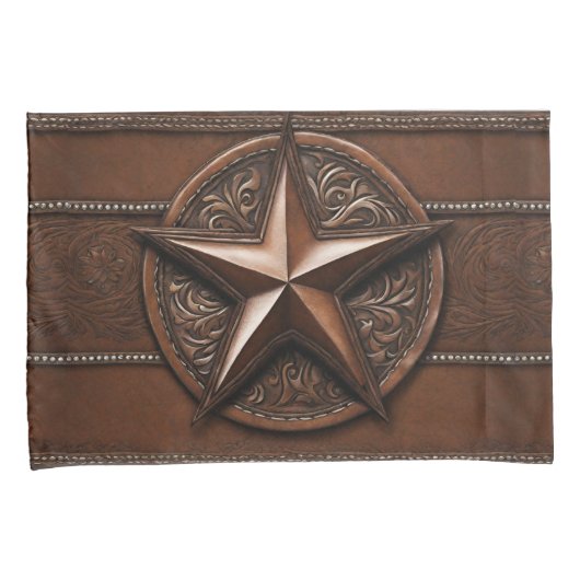 Rustic Farmhouse Cowboy Western Country Texas Star Kussensloop (Voorkant-Rechts)