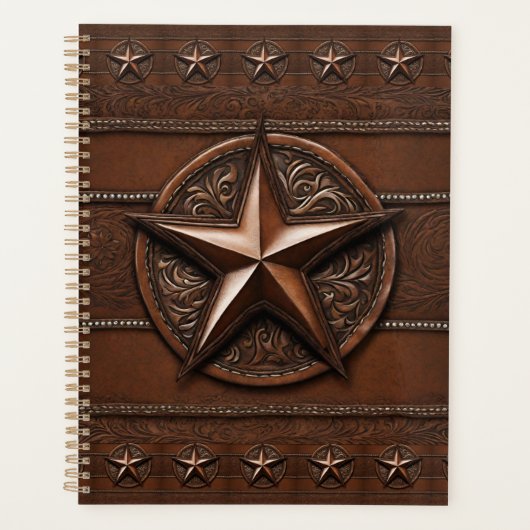 Rustic Farmhouse Cowboy Western Country Texas Star Planner (Voorkant)