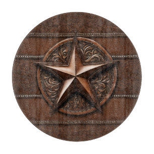 Rustic Farmhouse Cowboy Western Country Texas Star Snijplank