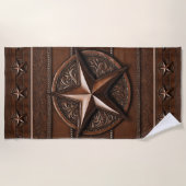 Rustic Farmhouse Cowboy Western Country Texas Star Strandlaken (Voorkant)