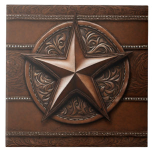 Rustic Farmhouse Cowboy Western Country Texas Star Tegeltje