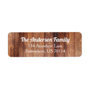Rustic Farmhouse Dark Brown Barn Wood Etiket