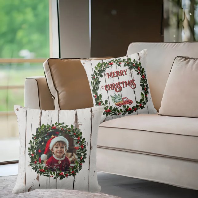 Rustic Farmhouse Distressed Wood Sierkussen (Creator heeft geüpload)