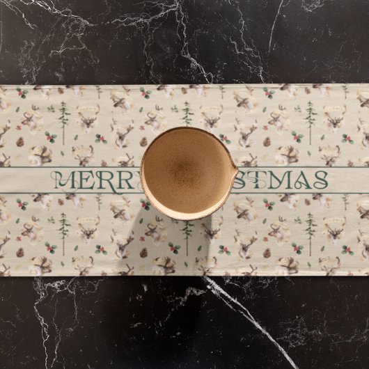 Rustic Farmhouse Familie Naam Monogram Korte Tafelloper