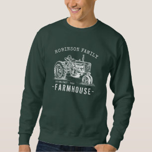 Rustic Farmhouse Family Name Tractor Trui