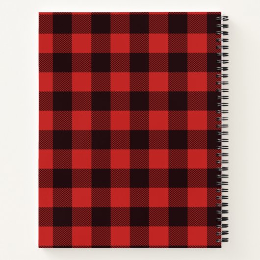 Rustic Farmhouse Flannel Grandma's Recipe Book Notitieboek (Achterkant)