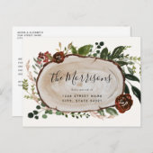 Rustic Farmhouse Floral Change of Address Briefkaart (Voorkant / Achterkant)