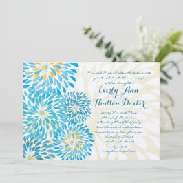 Rustic Farmhouse Floral Chrysanthemum Wedding Kaart