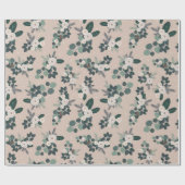 Rustic Farmhouse Floral Greenery Cadeaupapier (Vlak)