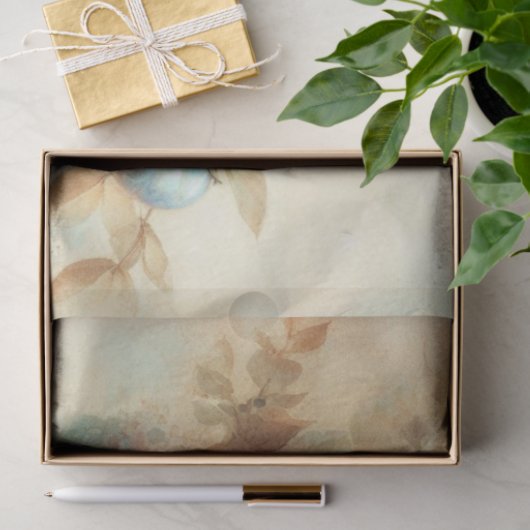 Rustic Farmhouse Floral Hummingbird Decoupage Tissuepapier (Geschenk)